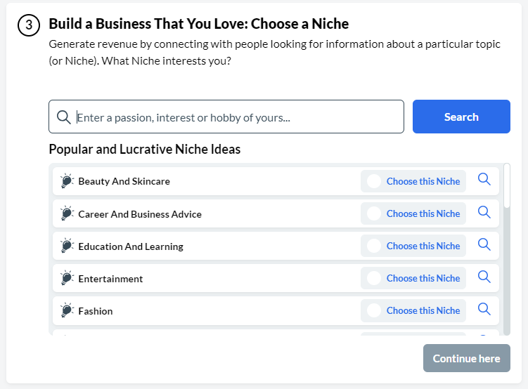 choosing a niche